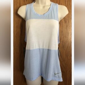 Nike running ladies dri-fit tank top like new XL blue and white